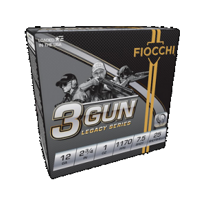 FIOCCHI 12dl3g75 3-gun Match Legacy Series 12gauge 2.75" 1oz 7.5shot 25 Rounds