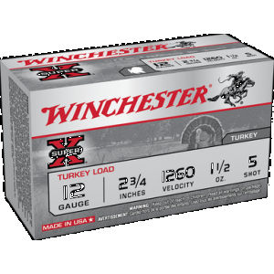 WINCHESTER Super-x Magnum Turkey Load 12 Ga. 2.75 In. 1 1/2 Oz. 5 Shot 10 Rd.