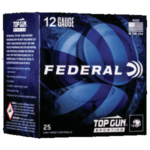 FEDERAL Tgsf12875 Top Gun 12gauge 2.75" 1oz 7.5shot 25 Rounds