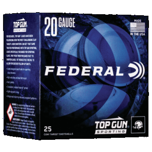 FEDERAL Top Gun Sporting Shotgun Ammo 20 Ga. 2.75 In. 1250 Fps 7/8 Oz. 7.5 Shot 25 Rd.