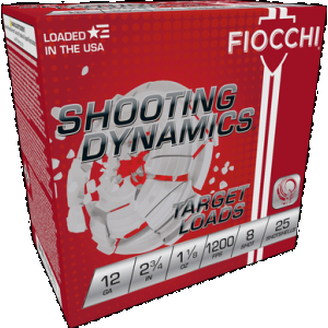 Fiocchi Shooting Dynamics Shotgun Loads 12 ga. 2.75 in. 1 1/8 oz. 1200 FPS 8 Shot 25 rd.