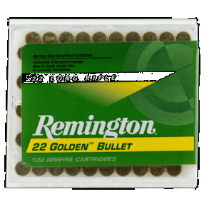 REMINGTON Golden Bullet 22 Long Rifle Plated Round Nose 40 Grain 100 Rounds