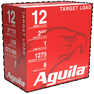 AGUILA 1chb1328 Target Load Competition 12gauge 2.75" 1oz 8shot 25 Rounds