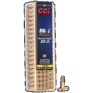 CCI Varmint Mini-mag 22 Long Rifle Plated Hollow Point 36 Grain 100 Rounds