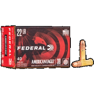 FEDERAL American Eagle 22 Long Rifle Copper Plated Hollow Point 38 Grain 40 Rounds