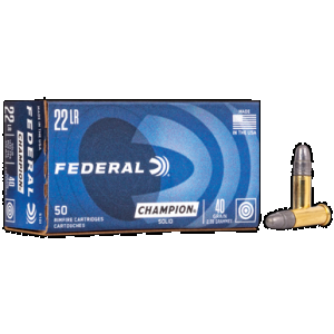 FEDERAL Champion Training 22 Long Rifle Solid 40 Grain 50 Rounds