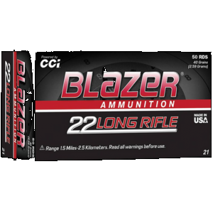 CCI Blazer High Velocity Rimfire Ammo 22 Lr 40 Gr. Lead Round Nose 50 Rd.
