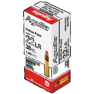 AGUILA Ammunition 1b220335 22 Long Rifle Copper Plated Hollow Point 38 Grain 50 Rounds