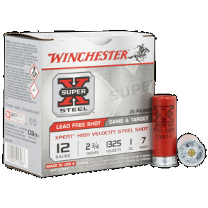 Winchester Super-X Xpert Hi-Velocity Steel 12 ga. 2.75 in. 1 oz. 7 Shot 25 rd.