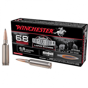 WINCHESTER Expedition Big Game Long Range Ammo 6.8 Western 165 Gr. Accubond Lr 20 Rd.