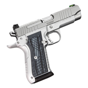Kimber Mfg.,inc 3100013 KDS9C 9mm 10+1 4.09" KimPro Silver Front and Rear Serrations Stainless Steel Slide Gray and Black G10 Crosshatch Grip