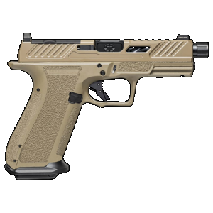 Shadow Systems XR920 Elite Pistol - FDE | 9mm | 4.5" Spiral Fluted Match Barrel (Threaded) | 17rd | Tritium Sights | W/ Optic Cut | Weight-Optimizing Window Cut