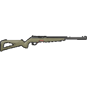 Winchester Repeating Arms 521139102 Wildcat Full Size 22 LR 10+1 18" Matte Blued Sporter Barrel, Picatinny Rail Matte Black Polymer Receiver, OD Green Skeletonized Synthetic Stock, Ambidextrous