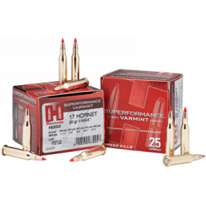 HORNADY Superformance Varmint Ammo 17 Hornet 20 Gr. V-max 25 Rd.