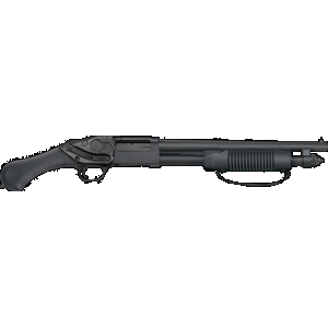 Mossberg 590 Shockwave Laser Saddle 20GA, 14.375in. Barrel, 5rd, Incl. Crimson Trace LS-250 Laser Saddle. Bird's head grip. - Black (50637)