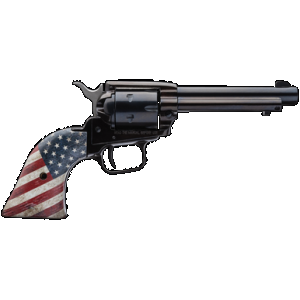 HERITAGE Mfg Rr22b4usflag Rough Rider 22 Lr 6 Shot, 4.75" Black Oxide Steel Barrel, Black Oxide Zinc Alloy Frame, Black Oxide Cylinder, Us Flag Grip Manual Safety, Exposed Hammer