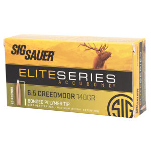 Sig Sauer Elite Hunting 6.5 Creedmoor Nosler AccuBond 140 Grain 20 Rounds