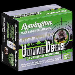 REMINGTON Ultimate Defense Full Size Handgun Ammo 380 Acp 102 Gr. Bjhp 20 Rd.