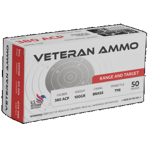 HYPERION Munitions Hmbx38010050 Veteran Ammo 380 Acp 100 Gr Full Metal Jacket 50 Rounds 810108164425 167933