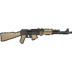 Arsenal SAM7R-62FDEM SAM7R 7.62x39mm 10+1 16.25" Black Chrome Lined Steel Barrel, Black Steel Receiver, Fixed Flat Dark Earth Synthetic Stock & Polymer Grip