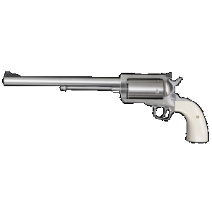 Magnum Research BFR500SW10B BFR Long Cylinder Extra Large Frame 500 S&W Mag 5 Shot, 10" Brushed Stainless Steel Barrel, Cylinder & Frame, Bisley White Laminate Grip, Exposed Hammer