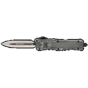 CobraTec Knives LSWCTK1LFAGNS CTK-1 Large 3.75" OTF Dagger Plain D2 Steel Blade/Stonewashed Aluminum Handle Features Glass Breaker Includes Pocket Clip