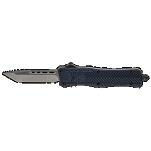 CobraTec Knives MNYCTK1MTNS CTK-1 Medium 3" OTF Tanto Plain D2 Steel Blade/NYPD Blue Aluminum Handle Features Glass Breaker Includes Pocket Clip