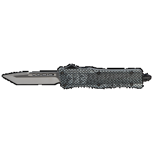 CobraTec Knives SCFCTK1STNS CTK-1 Small 2.75" OTF Tanto Plain D2 Steel Blade/Carbon Fiber Aluminum Handle Features Glass Breaker Includes Pocket Clip