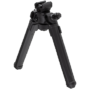 Magpul MAG941-BLK Bipod 1913 Picatinny Rail Attachment, Black Mil-Spec Anodized Aluminum, 6.80-10.30" Vertical Adjustment, Rubber Feet for AR-Platform