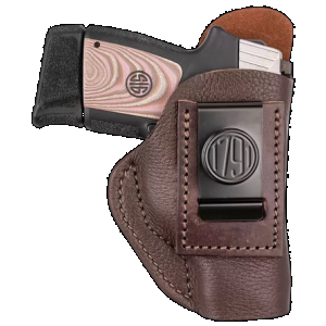 1791 Gunleather FCD3BRWL Fair Chase IWB Size 03 Classic Brown Deer Hide Belt Clip Compatible w/Ruger LC9/Glock 42/43/43X Left Hand