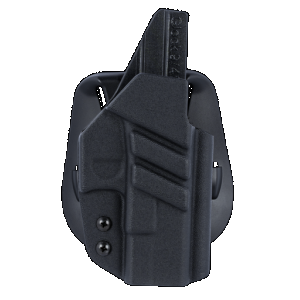 1791 Gunleather TACPDHOWBGLOCKBLKR Tactical Kydex OWB Black Kydex Paddle Compatible w/Glock Right Hand