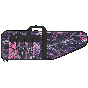 Bulldog MDG1043 Extreme Tactical 43" Muddy Girl Camo Water-Resistant Nylon Camo, Black Trim, Tricot Lining, 4 External Velcro Magazine Pouches