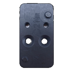 HK 50254264 Optic Plate #4 Black Steel, Fits HK VP9 OR Leupold DeltaPoint Pattern Footprint Mount
