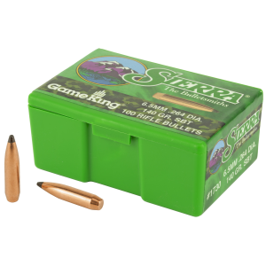 Sierra Sierra GameKing Rifle Bullets 6.5mm .264" 140 gr SBT 100/ct - $46.34 at Shooting Surplus
