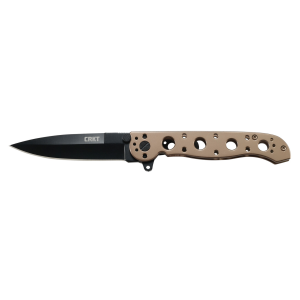 Columbia River Knife & Tool CRKT M1603BK M16 03BK 3.55" Flipper Spear Point Plain Black Oxide 12C27 Sandvik Blade, Bronze 2Cr13 Stainless Handle, Includes Pocket Clip - $47.36 at Shooting Surplus