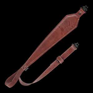 Allen Heritage Cases 8510 Deer Deboss Rifle Sling w/One-Piece Swivel, Brown Leather, Adjustable Length 28" to 35", 3" Wide - $31.05 at Shooting Surplus