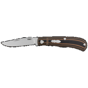 CRKT 7100 Venandi 3.14" Folding Clip Point Plain Bead Blasted 8Cr13MoV SS Blade/Black/Brown G10 Handle