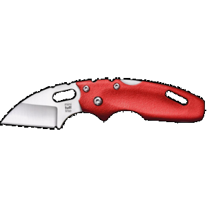 Cold Steel CS20MTR Tuff Lite Mini 2" Folding Sheepsfoot Plain 4034 Stainless Steel Blade/ Red Griv-Ex Handle Includes Pocket Clip