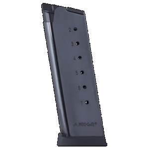 Mec-Gar MGCO4507BPF Standard Blued Detachable 7rd 45 ACP for 1911 Officer