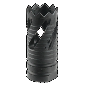 TacFire MZ1021 Thread Crown Muzzle Brake Black Oxide Steel with 1/2"-28 tpi Threads & 2.05" OAL for 5.56x45mm NATO AR-15