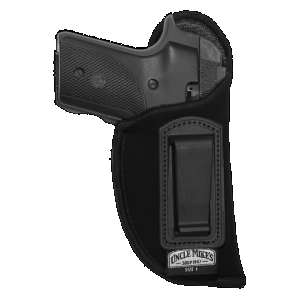 Uncle Mike's 89361 Inside The Pants Holster IWB Size 36 Black Suede Like Belt Clip Fits Sm Frame 5rd Revolver w/Hammer Spur Fits 2" Barrel Right Hand