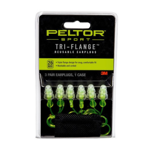 PELTOR REUSE TRI-FLANGE EARPLUGS 3PK