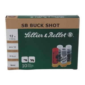 SELLIER & Bellot Sb12bsi Hunting 12gauge 2.75" 12pellets 1 1/8oz 1buck Shot 10 Rounds