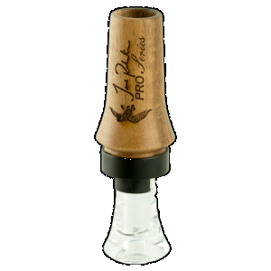 Duck Commander DCPROTW Jase Pro Series Double Reed Mallard Hen Sounds Attracts Ducks Natural Tigerwood