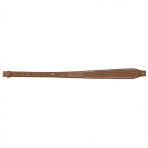 Butler Creek 26412 Cobra Rifle/Shotgun Sling Basket Weave Brown Leather w/Suede Lining 36" OAL 1" Wide