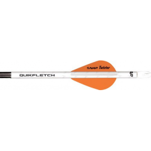 NAP Quikfletch w/Twister Vanes White/Orange 6 pk.