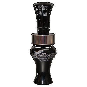 Echo Calls 79019 Pure Meat Open Call Double Reed Mallard Sounds Attracts Ducks Black Acrylic
