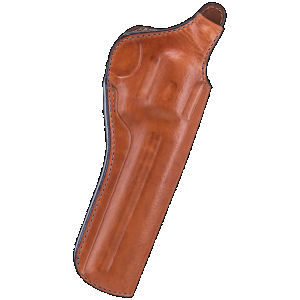 Bianchi 12688 111 Cyclone Belt Holster Size 09 OWB Open Bottom Style made of Leather with Tan Finish, Strongside/Crossdraw & Belt Loop Mount Type fits 8.3" Barrel Colt Anaconda for Right Hand