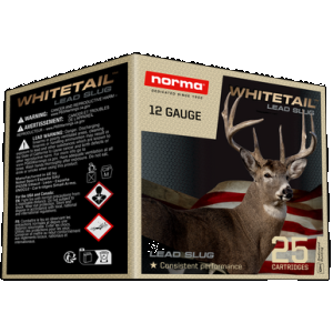 Norma Ammunition 1198043410 Whitetail 12Gauge 2.75" 1oz Slug Shot 25 Rounds