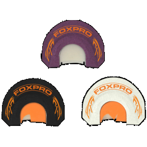 Foxpro HYBRID SPUR COMBO Crooked Spur Hybrid Spur Combo Pack Diaphragm Call Double Reed Turkey Sounds Attracts Turkeys Black/Purple/White 3 Piece